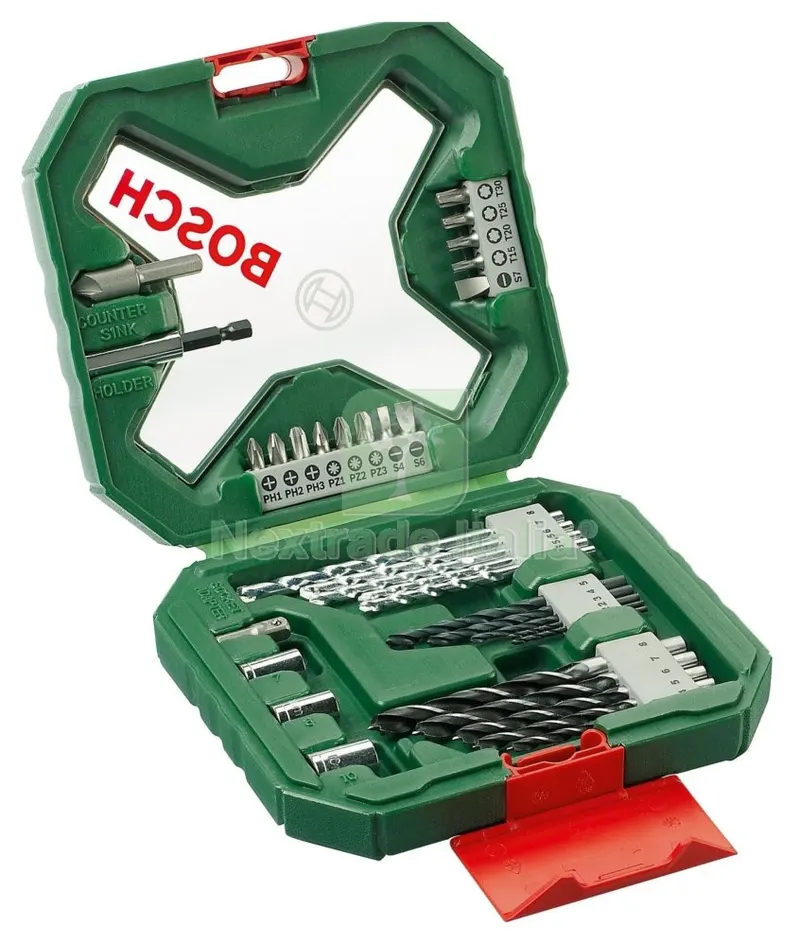 BOSCH-A SET 34 PEZZI 010608 — Punte, frese e dischi — rif. FERX.94296