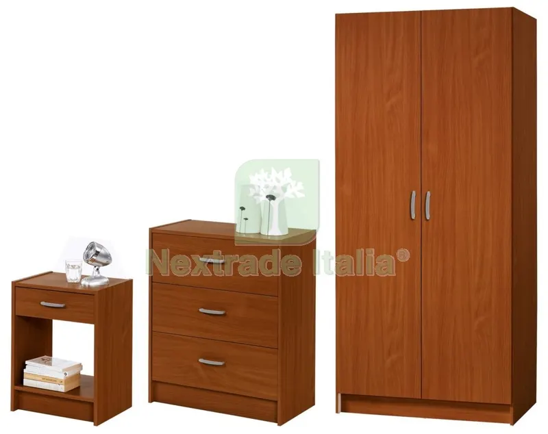 Kit Armadio 2ANTE + Cassettiera 3 CASSETTI+COMODINO 1 Cassetto Ciliegio — Arredo — rif. FERX.94344 Kit Armadio 2ANTE + Cassettiera 3 CASSETTI+COMODINO 1 Cassetto Ciliegio — Arredo — rif. FERX.94344