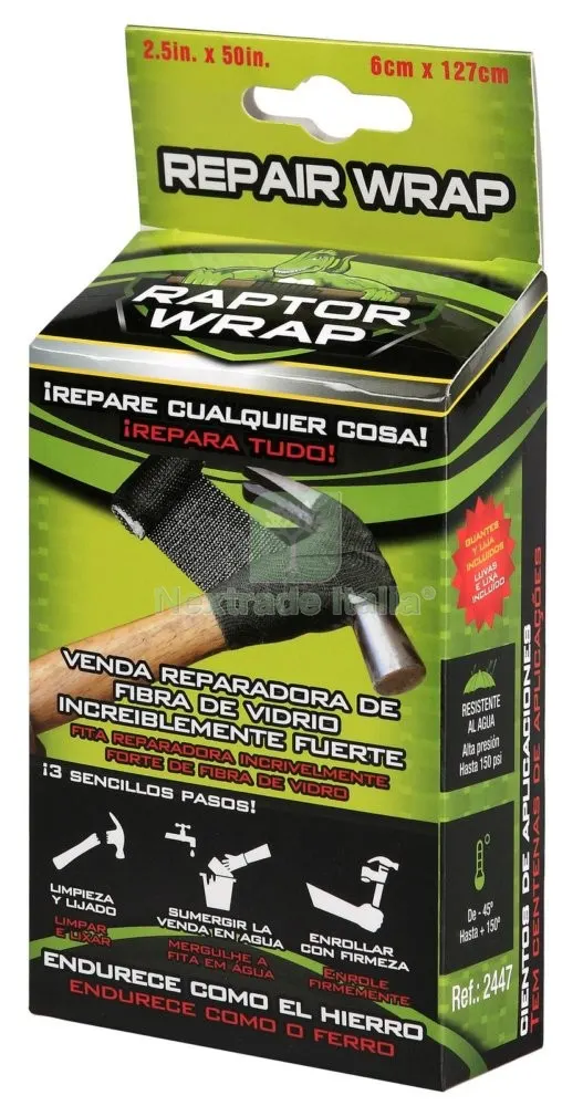 6PZ Nastro Riparatore in Fibra di Vetro CM. 6X127 — Adesivi e sigillanti — rif. FERX.94345 6PZ Nastro Riparatore in Fibra di Vetro CM. 6X127 — Adesivi e sigillanti — rif. FERX.94345