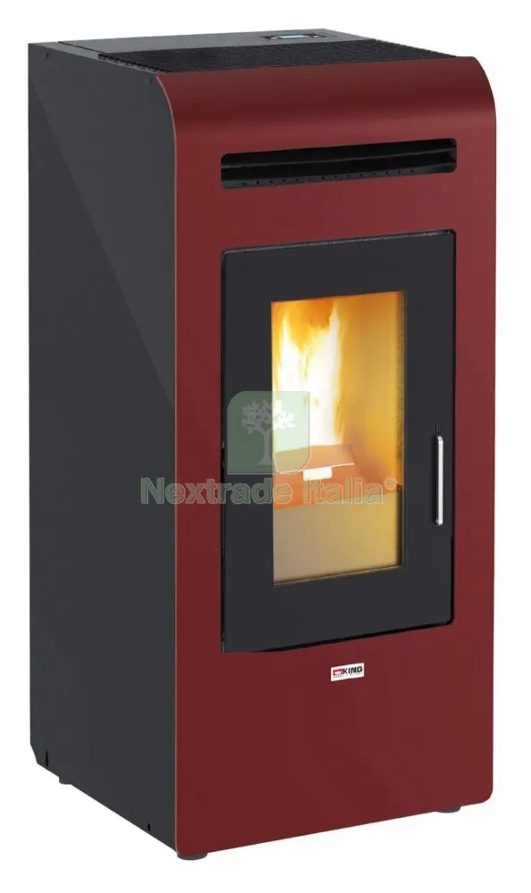 Stufa Pellet 15,5 KW King 16 Canalizzata Bordeaux — Stufe e camini — rif. FERX.94350