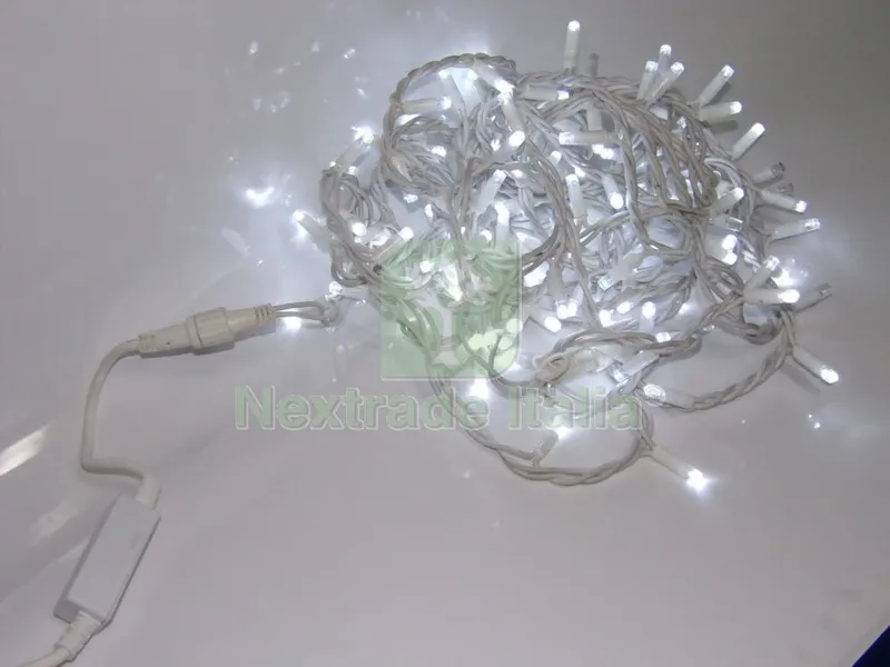 Stringa 120 LED Flash IP44 Prolungabile Bianco Fredd — Interruttori e prese — rif. FERX.94387 Stringa 120 LED Flash IP44 Prolungabile Bianco Fredd — Interruttori e prese — rif. FERX.94387