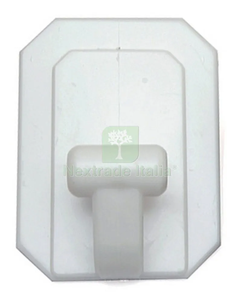 5BLISTER Blister Ganci Giganti Plast. Adesivi BIANCHI(PZ.2) — Ferramenta per legno e mobili — rif. FERX.94414