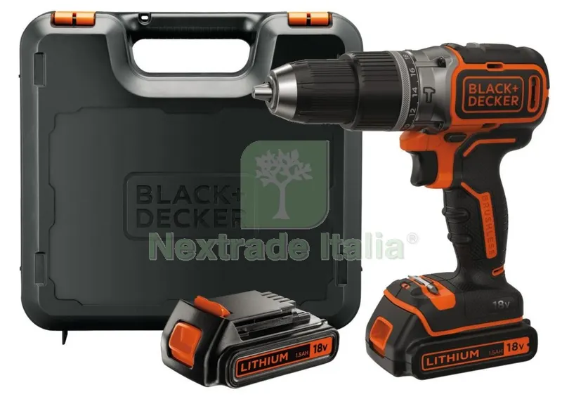 Trapano B+D 18VP Litio Brushless BL188KB con 2 Batterie — Trapani e avvitatori — rif. FERX.94420 Trapano B+D 18VP Litio Brushless BL188KB con 2 Batterie — Trapani e avvitatori — rif. FERX.94420