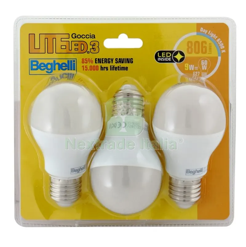 5CF Beghelli Kit 3PZ. W9E27 Goccia — Illuminazione — rif. FERX.94447 5CF Beghelli Kit 3PZ. W9E27 Goccia — Illuminazione — rif. FERX.94447
