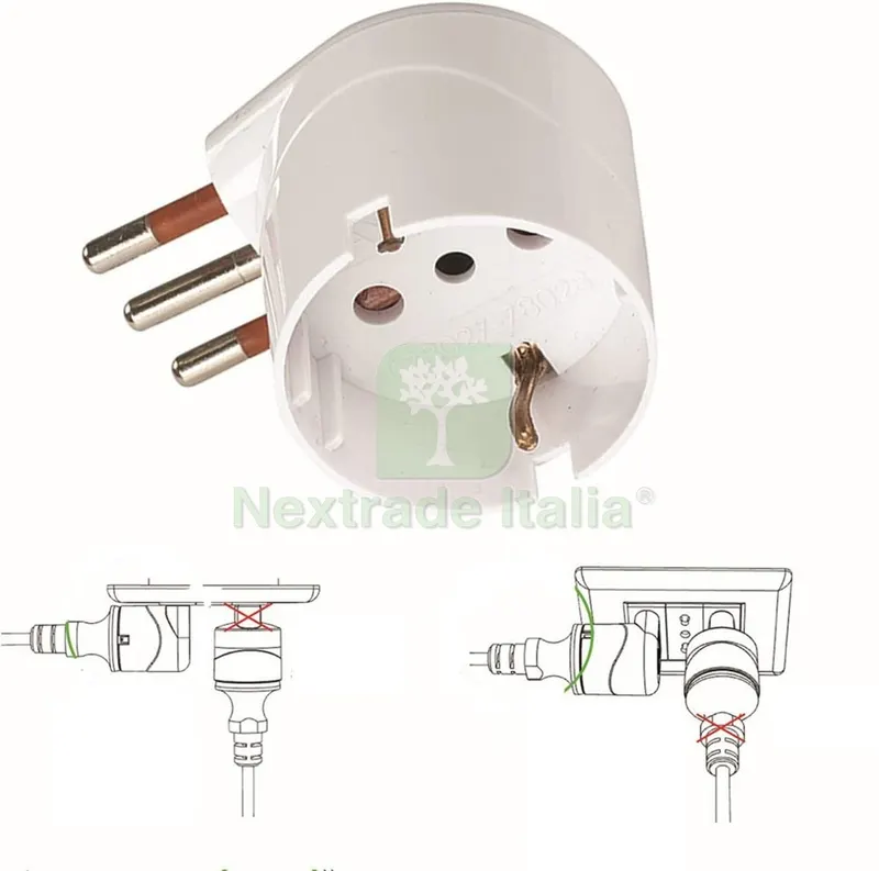 ADATTATORE SCHUKO 90° 10A A 2 POLI + TERRA — Interruttori e prese — rif. FERX.94493 — foto 3 ADATTATORE SCHUKO 90° 10A A 2 POLI + TERRA — Interruttori e prese — rif. FERX.94493 — foto 3