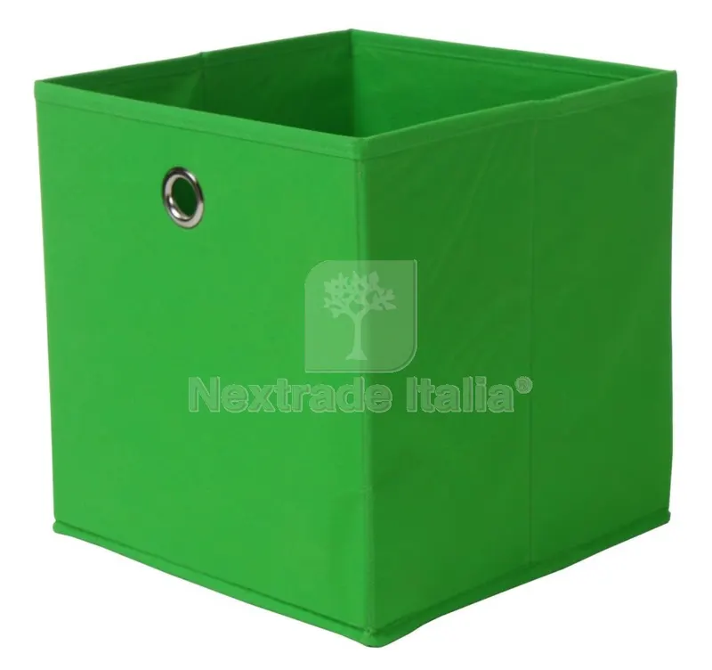 Portaoggetti Cubo 27X27XH28 CM Verde — Accessori bagno — rif. FERX.94525