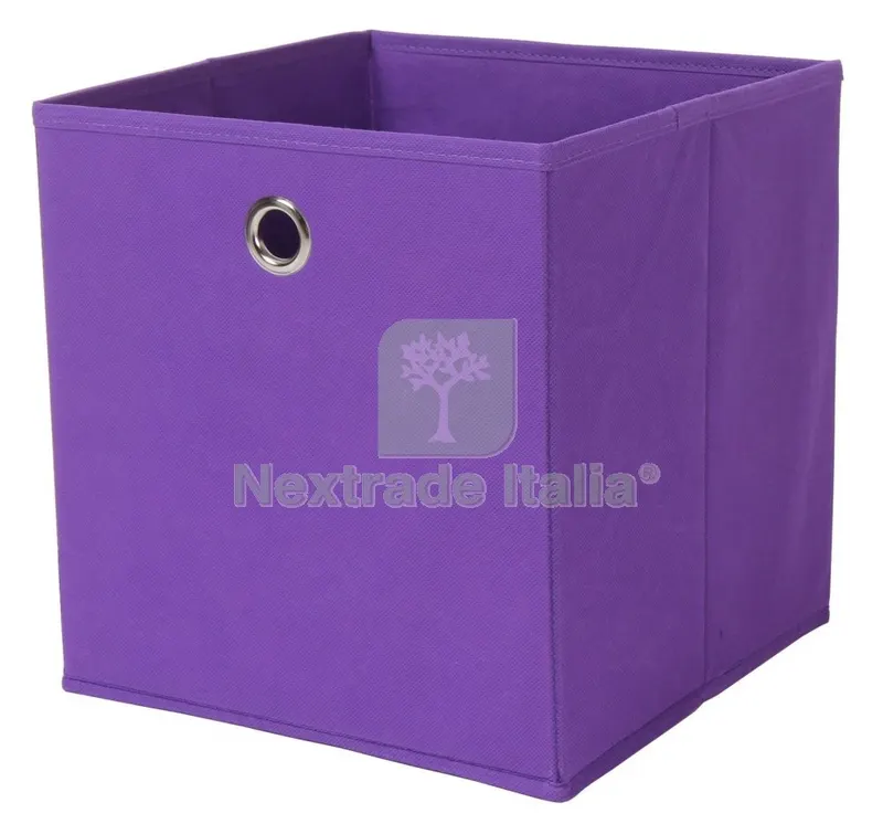 Portaoggetti "cubo" CM 27X27X28H Viola — Accessori bagno — rif. FERX.94528