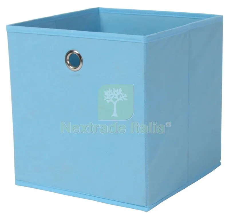 Portaoggetti Cubo 27X27XH28 CM Azzurro — Accessori bagno — rif. FERX.94529 Portaoggetti Cubo 27X27XH28 CM Azzurro — Accessori bagno — rif. FERX.94529