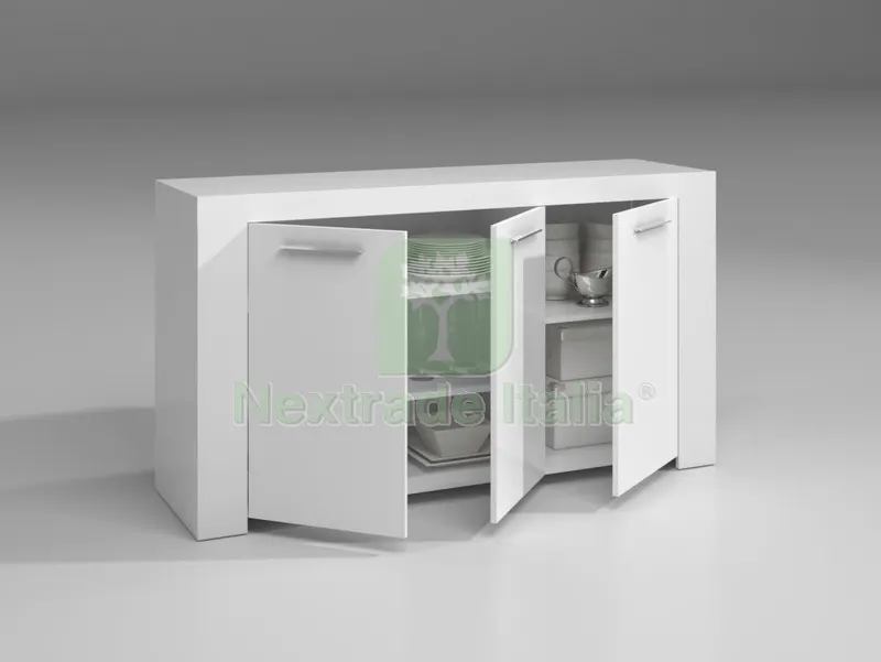 Kit Credenza 3 Ante Ambit 144X42XH80 CM Bianco — Arredo — rif. FERX.94618