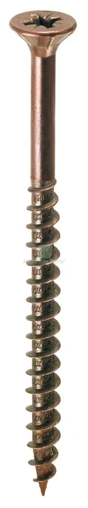 500PZ VITI A LEGNO TESTA SVASATA PIANA 1/2 PARZIALMENTE FILETTATE BRONZATE MM 4X30 — Viti — rif. FERX.94635