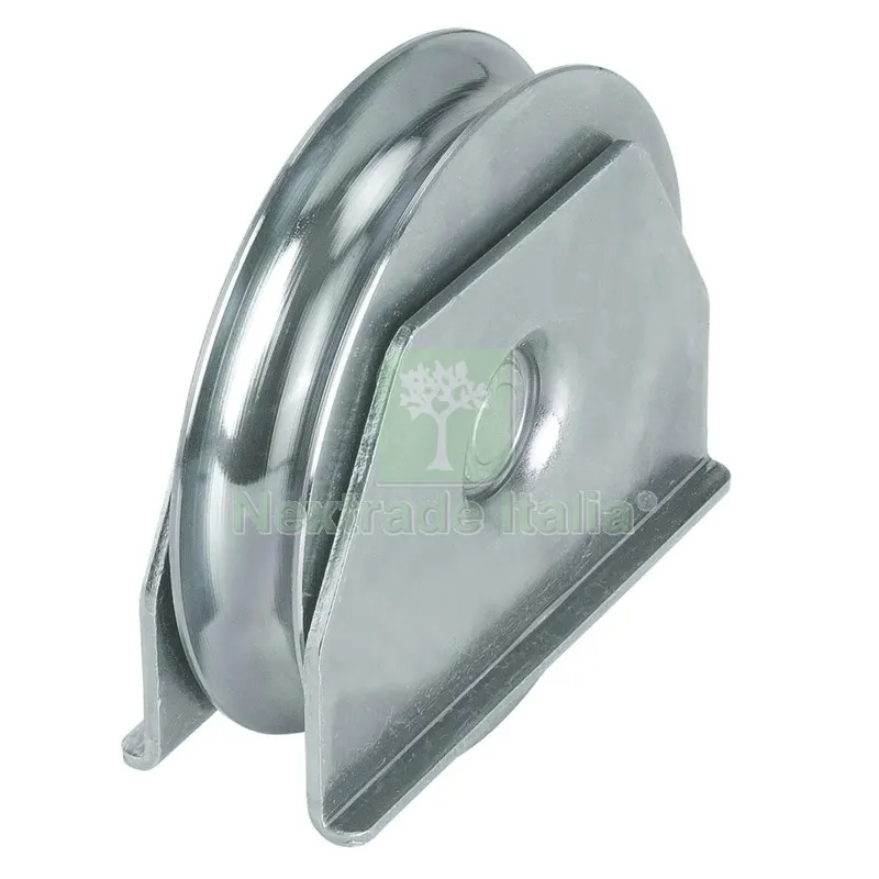 6PZ RUOTE X CANCELLI GOLA TONDA Ø 20 CON SUPPORTO APERTO 1 CUSCINETTO MM 100 — Ferramenta porte e finestre — rif. FERX.94746 6PZ RUOTE X CANCELLI GOLA TONDA Ø 20 CON SUPPORTO APERTO 1 CUSCINETTO MM 100 — Ferramenta porte e finestre — rif. FERX.94746