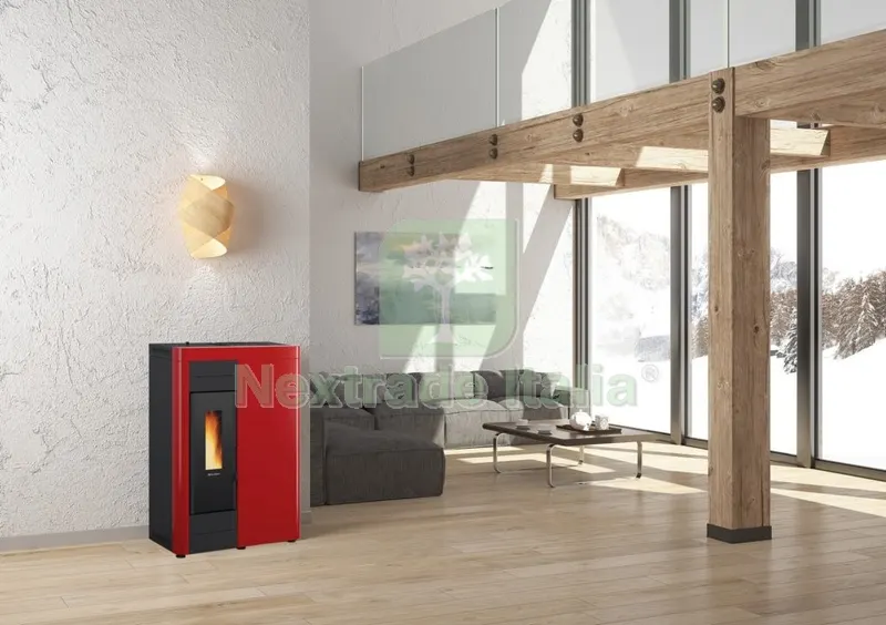 Stufa Pellet 15,5 KW Virna Idro Bordeaux — Stufe e camini — rif. FERX.94785 Stufa Pellet 15,5 KW Virna Idro Bordeaux — Stufe e camini — rif. FERX.94785