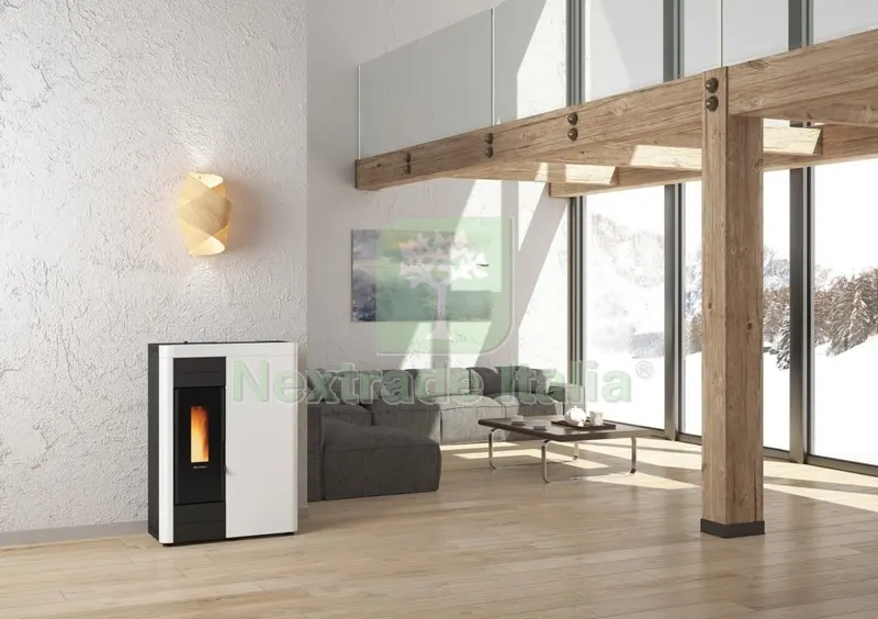 Stufa Pellet 15,5 KW Virna Idro Bianco — Stufe e camini — rif. FERX.94786 Stufa Pellet 15,5 KW Virna Idro Bianco — Stufe e camini — rif. FERX.94786