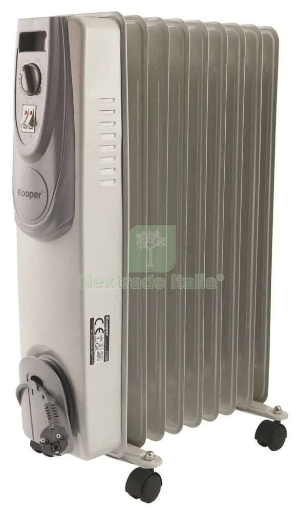 Radiatore a Olio 9 Elementi 1000/2000 W con Termostato Ambiente — Caldaie e radiatori — rif. FERX.94866 Radiatore a Olio 9 Elementi 1000/2000 W con Termostato Ambiente — Caldaie e radiatori — rif. FERX.94866