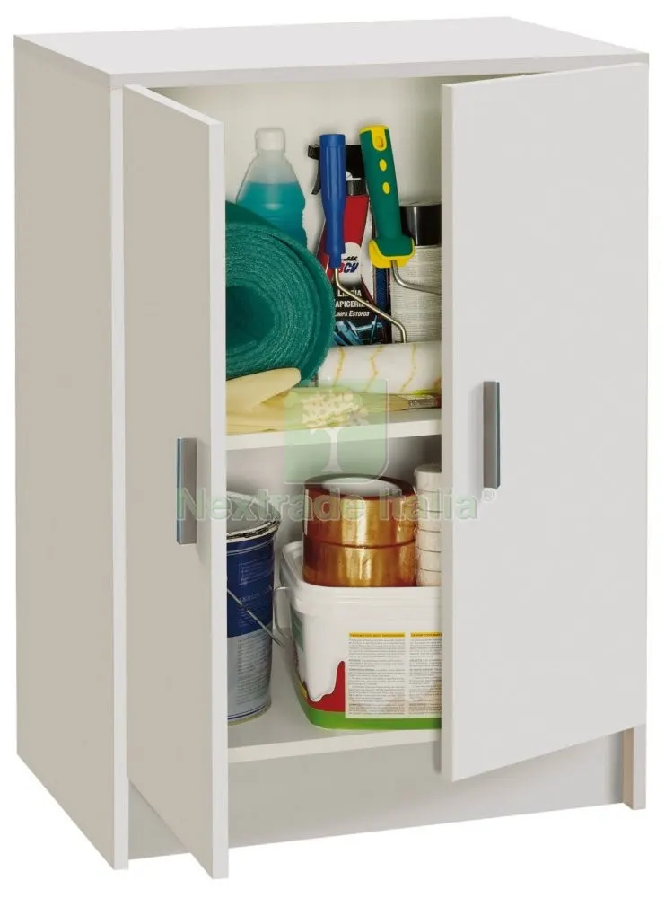 KIT MOBILE 2 ANTE MULTIUSO 59X37XH80 CM BIANCO — Raccordi a pressare e multistrato — rif. FERX.95011