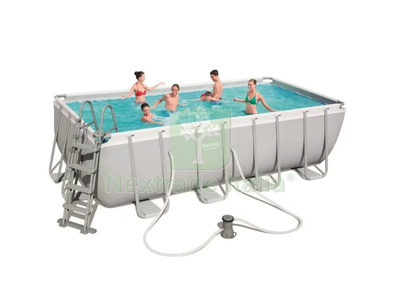 Piscina con Telaio Completa Telo per Copertura e Base Scaletta + Pompa CM 488X244 H 122 CM — Tempo libero outdoor — rif. FERX.95058 Piscina con Telaio Completa Telo per Copertura e Base Scaletta + Pompa CM 488X244 H 122 CM — Tempo libero outdoor — rif. FERX.95058