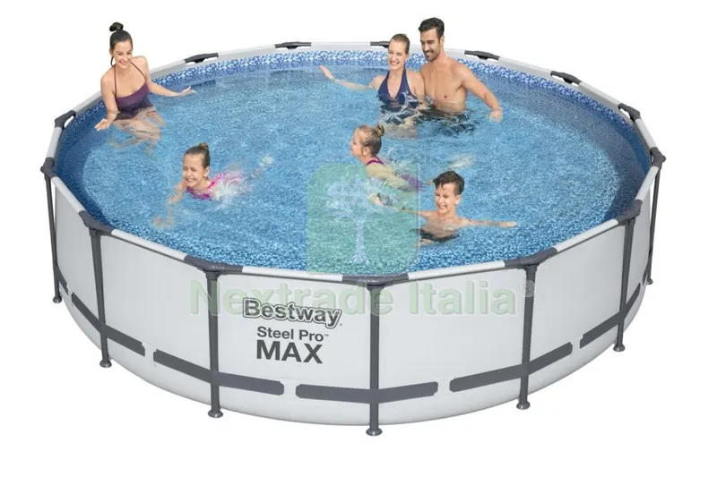 Piscina con Telaio Completa Telo per Copertura e Base Scaletta + Pompa CM 457X107 H — Tempo libero outdoor — rif. FERX.95060