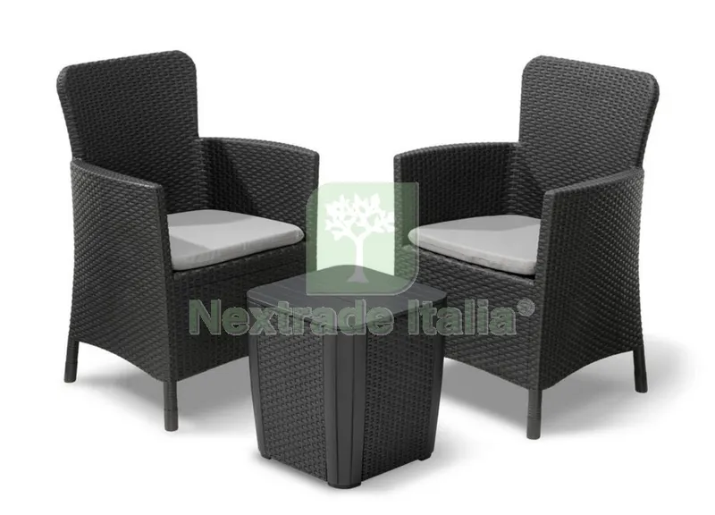 Allibert Set 'miami Balcony' Colore Graphite con Cuscini — Tempo libero outdoor — rif. FERX.95128