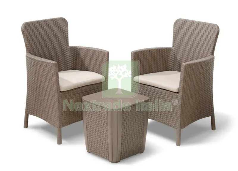 Allibert Set 'miami Balcony' Colore Cappuccino con Cuscini — Tempo libero outdoor — rif. FERX.95129
