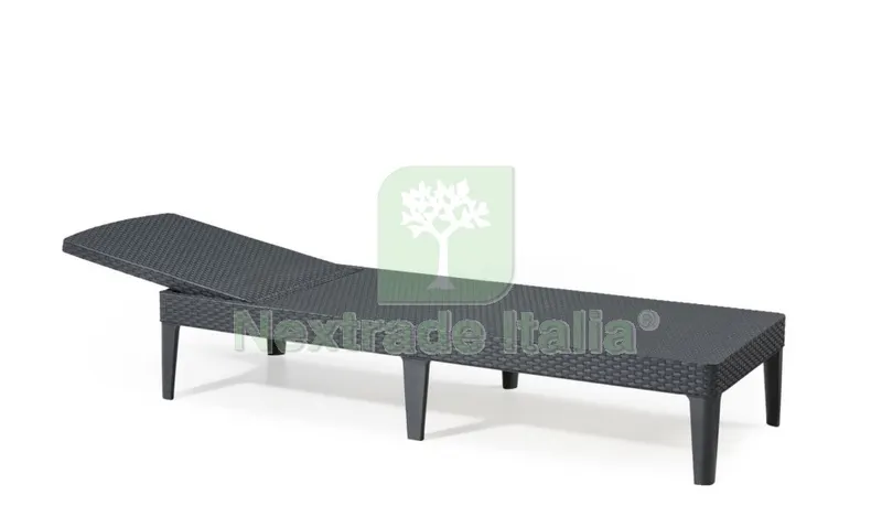 Allibert Lettino 'jaipur' Graphite Senza Cuscino CM 187X58 H 29 CM — Tempo libero outdoor — rif. FERX.95137 Allibert Lettino 'jaipur' Graphite Senza Cuscino CM 187X58 H 29 CM — Tempo libero outdoor — rif. FERX.95137
