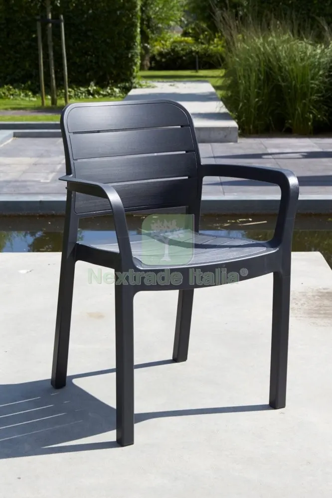 Allibert Sedia 'tisara' Graphite 58X53 H 83 CM — Arredo — rif. FERX.95142 Allibert Sedia 'tisara' Graphite 58X53 H 83 CM — Arredo — rif. FERX.95142