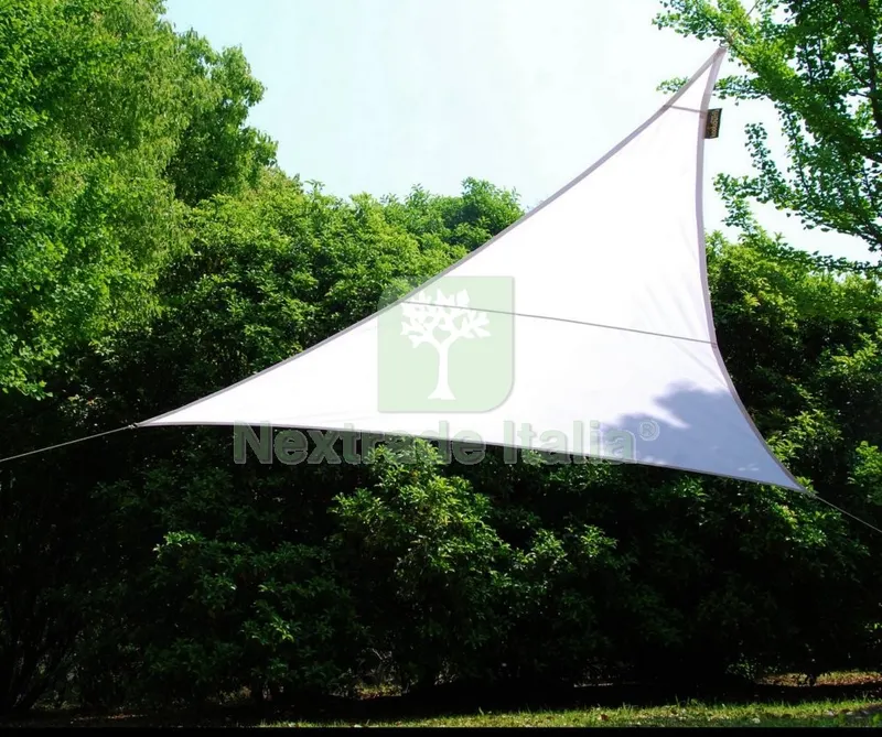 TELO OMBREGGIANTE "VELA" CON ANELLI DI ANCORAGGIO MT 5X5X5 TRI. BIANCO — Teli e teloni — rif. FERX.95238 TELO OMBREGGIANTE "VELA" CON ANELLI DI ANCORAGGIO MT 5X5X5 TRI. BIANCO — Teli e teloni — rif. FERX.95238