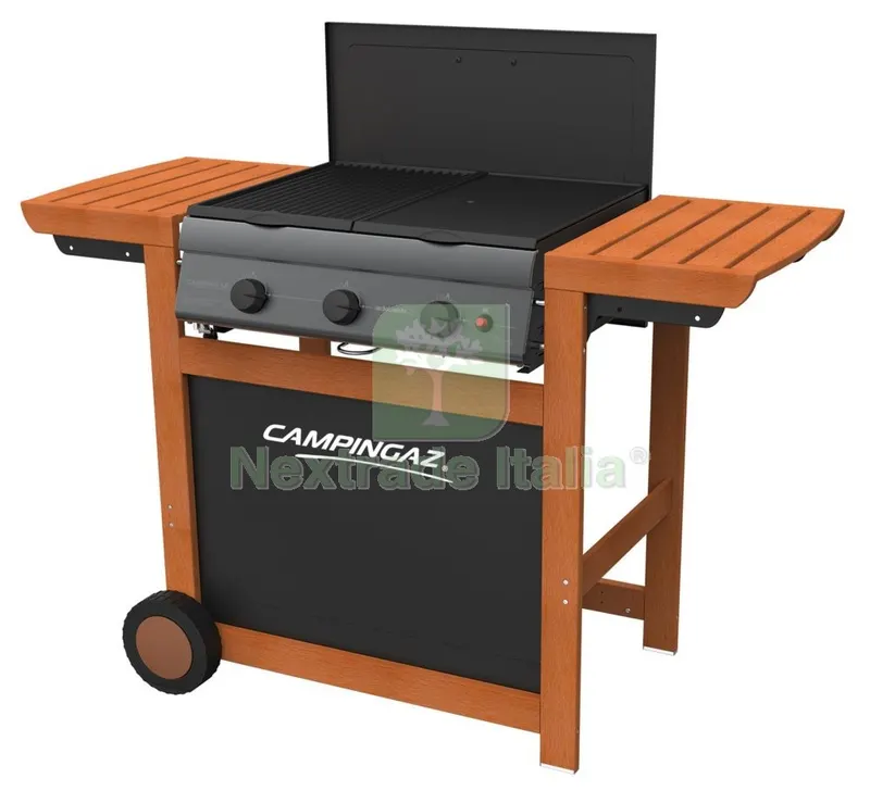 Barbecue a GAS Adelaide 3 Woody 3 Bruciatori Struttura in Acciaio e Legno — Tempo libero outdoor — rif. FERX.95352