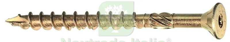 200PZ VITI FRESATE PER LEGNO TESTA SVASATA PIANA TORPER MM 5X80 — Punte, frese e dischi — rif. FERX.95396