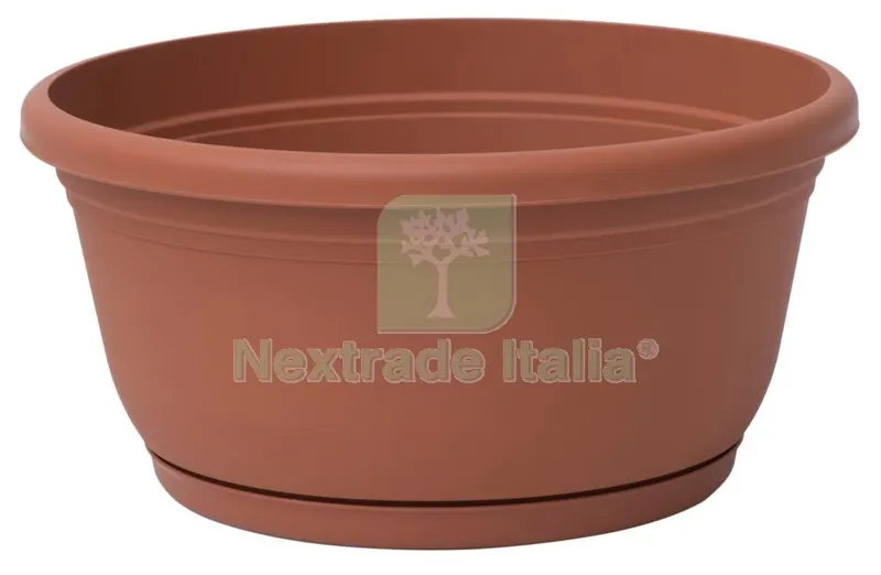 Ciotola in Plastica per Fiori e Piantine Unica con Sottovaso CM 35 — Vasi e fioriere — rif. FERX.95472 Ciotola in Plastica per Fiori e Piantine Unica con Sottovaso CM 35 — Vasi e fioriere — rif. FERX.95472