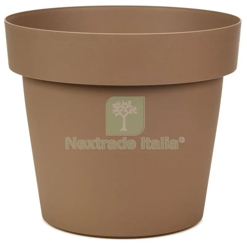 6PZ Vaso Melrose in Plastica per Fiori e Piante 30X23,5H Colore Mocca — Vasi e fioriere — rif. FERX.95517 6PZ Vaso Melrose in Plastica per Fiori e Piante 30X23,5H Colore Mocca — Vasi e fioriere — rif. FERX.95517