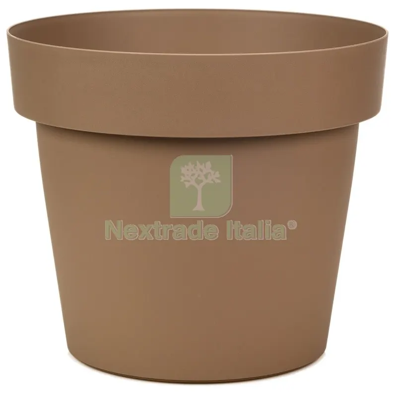 6PZ Vaso Melrose in Plastica per Fiori e Piante 35X29H Colore Mocca — Vasi e fioriere — rif. FERX.95520
