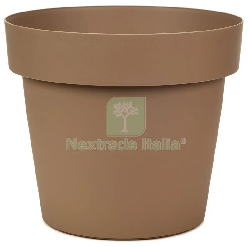 6PZ Vaso Melrose in Plastica per Fiori e Piantine 40X34H Mocca — Vasi e fioriere — rif. FERX.95523 6PZ Vaso Melrose in Plastica per Fiori e Piantine 40X34H Mocca — Vasi e fioriere — rif. FERX.95523