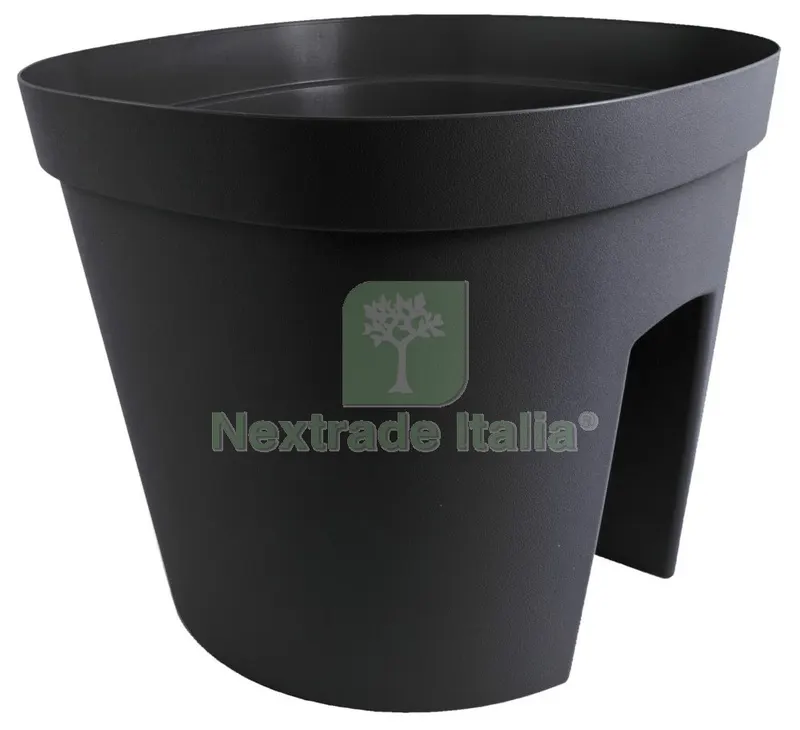 10PZ Vaso Monaco in Plastica per Fiori e Piantine 30X30X24H Antracite — Vasi e fioriere — rif. FERX.95532 10PZ Vaso Monaco in Plastica per Fiori e Piantine 30X30X24H Antracite — Vasi e fioriere — rif. FERX.95532