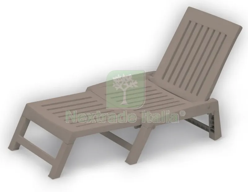 Lettino 'orfeo' Antracite CM 177X61 H 30 CM in Resina Antiurto — Tempo libero outdoor — rif. FERX.95542 Lettino 'orfeo' Antracite CM 177X61 H 30 CM in Resina Antiurto — Tempo libero outdoor — rif. FERX.95542