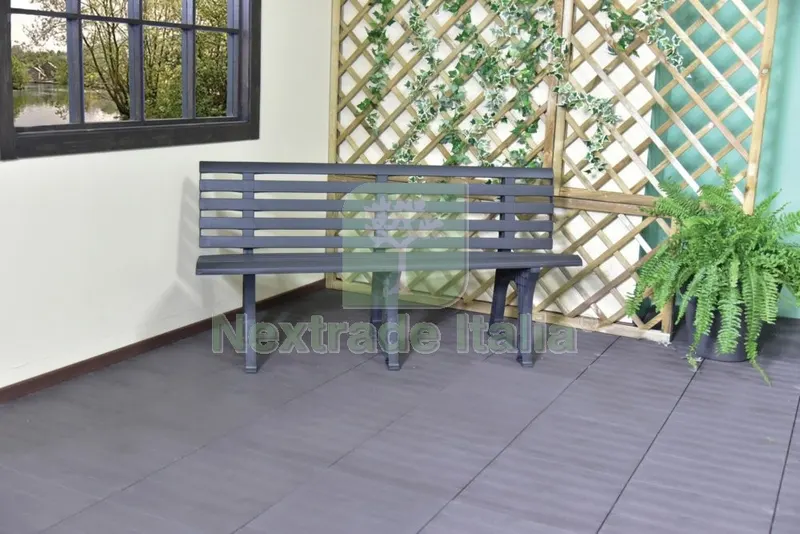 Panchina 'isotta' Antracite CM 148X56 H 75 CM — Casalinghi e organizzazione — rif. FERX.95543 Panchina 'isotta' Antracite CM 148X56 H 75 CM — Casalinghi e organizzazione — rif. FERX.95543