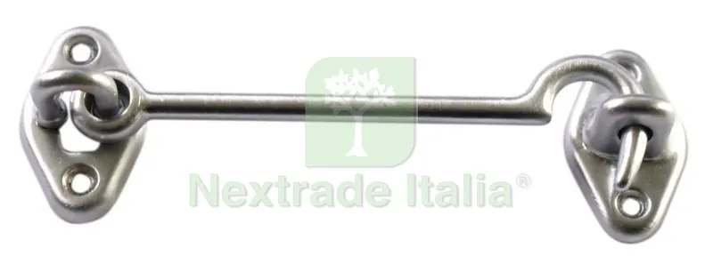25PZ GANCI FERMAFINESTRE CROMO SATINATO LUNGHEZZA MM 60 — Ferramenta porte e finestre — rif. FERX.95623 25PZ GANCI FERMAFINESTRE CROMO SATINATO LUNGHEZZA MM 60 — Ferramenta porte e finestre — rif. FERX.95623