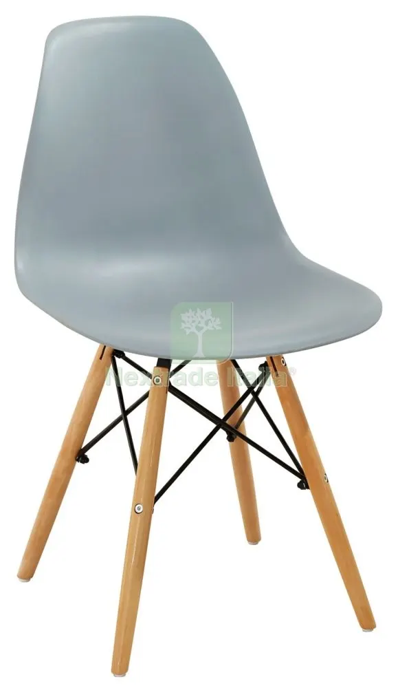 4PZ Sedia "momo " Grigia Gambe in Legno con Rinforzi in Metallo — Arredo — rif. FERX.95635 4PZ Sedia "momo " Grigia Gambe in Legno con Rinforzi in Metallo — Arredo — rif. FERX.95635