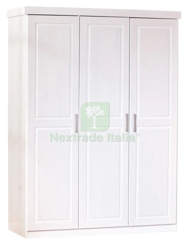 Kit Armadio 3 Ante Massello 140X55XH190 CM Bianco — Arredo — rif. FERX.95677 Kit Armadio 3 Ante Massello 140X55XH190 CM Bianco — Arredo — rif. FERX.95677