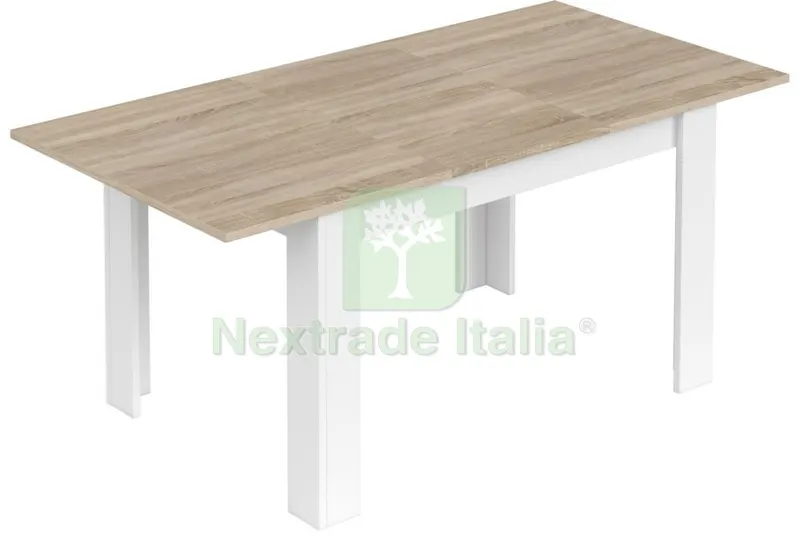 Kit Tavolo Kendra 90X140/190XH78 CM Rovere Bianco — Arredo — rif. FERX.95686 Kit Tavolo Kendra 90X140/190XH78 CM Rovere Bianco — Arredo — rif. FERX.95686