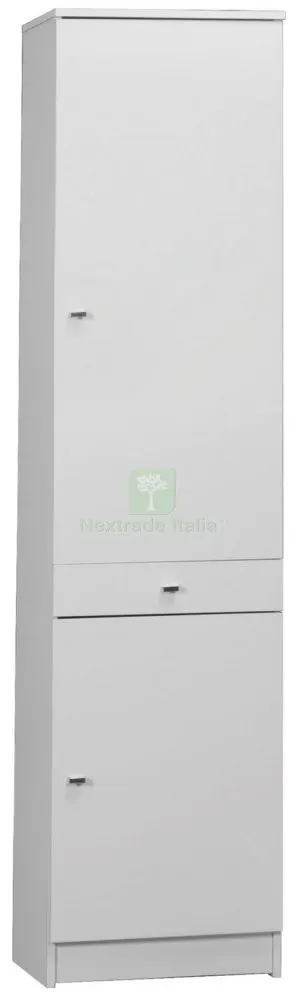 Mobile Bianco Laccato 2 Ante + 1 Cassetto CM 46X34X183H 452TL — Flessibili e allacci — rif. FERX.95731