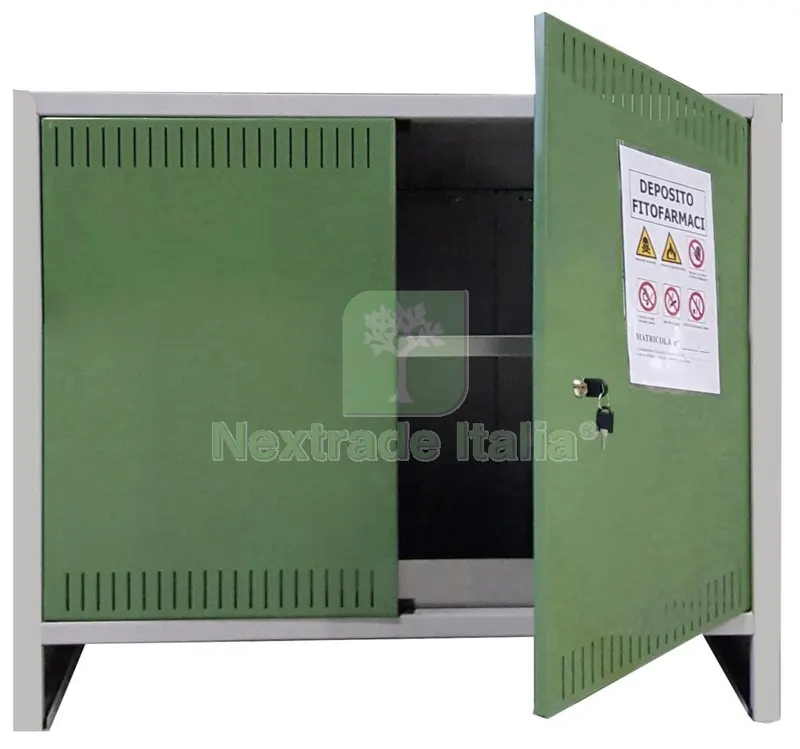 Armadio per Fitofarmaci 2 Ante CM 100X40X80H a Norma in Lamiera Zincata — Lamiere, lastre e piastre — rif. FERX.95757