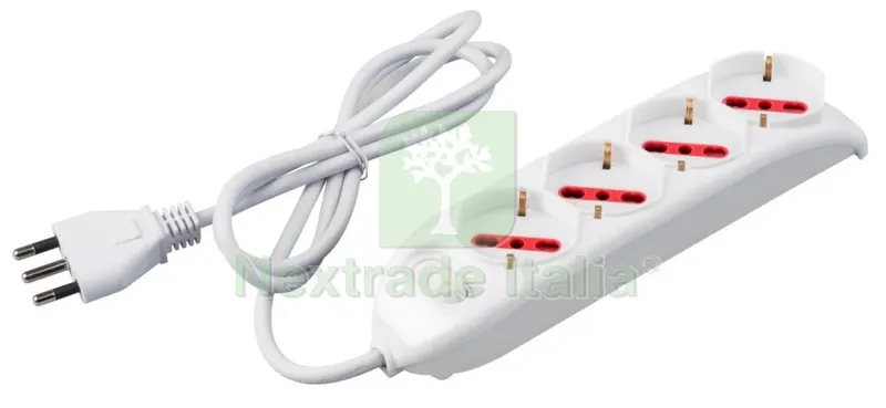 MULTIPRESA 4P BIPASSO E SCHUKO + INTERNO RS94060 — Interruttori e prese — rif. FERX.95763 MULTIPRESA 4P BIPASSO E SCHUKO + INTERNO RS94060 — Interruttori e prese — rif. FERX.95763