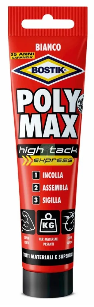 BOSTIK POLYMAX HIGH TACK BIANCO GR 165 — Adesivi e sigillanti — rif. FERX.95781