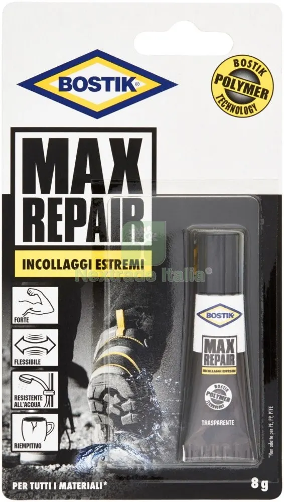 6PZ BOSTIK COLLA MAX REPAIR GR 8 ADESIVO PER RIPARAZIONI UNIVERSALI — Adesivi e sigillanti — rif. FERX.95782 6PZ BOSTIK COLLA MAX REPAIR GR 8 ADESIVO PER RIPARAZIONI UNIVERSALI — Adesivi e sigillanti — rif. FERX.95782