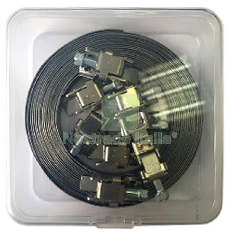 Nastro Fascetta MT 5 MM 9 con 8 Morsetti — Fascette e collari — rif. FERX.95787