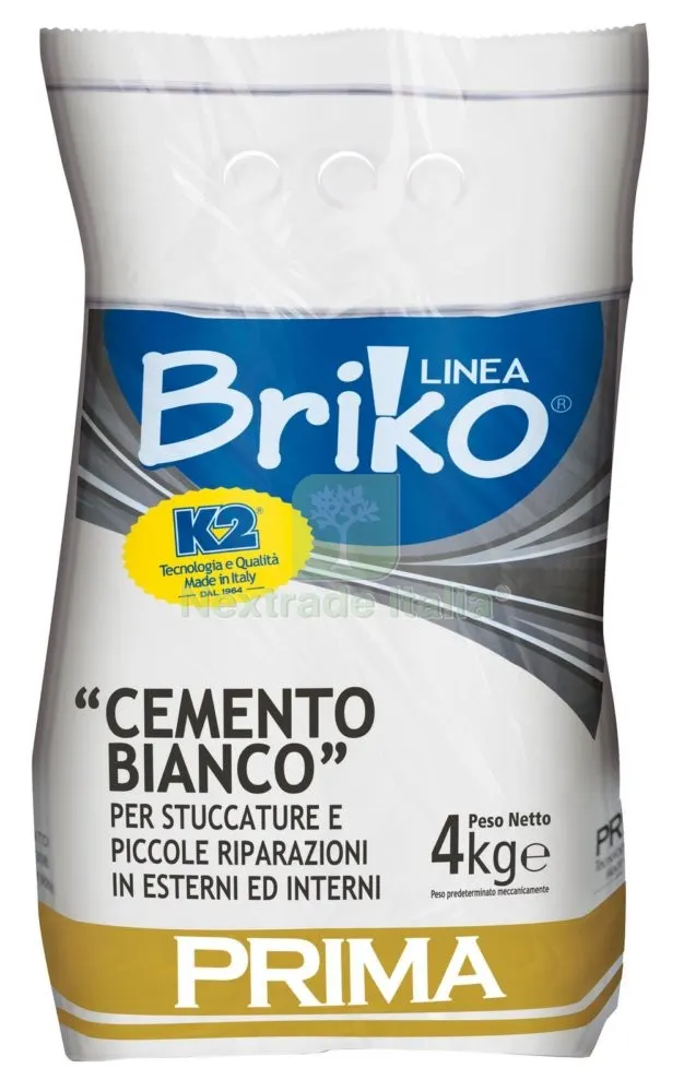 4PZ LINEA BRIKO CEMENTO BIANCO PER RIPARAZIONI E STUCCATURA DA KG 4 — Stucchi e rasanti — rif. FERX.95788