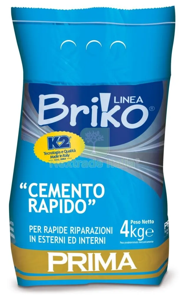 4PZ LINEA BRIKO CEMENTO RAPIDO PER RIPARAZIONI E STUCCATURA DA KG 4 — Stucchi e rasanti — rif. FERX.95789