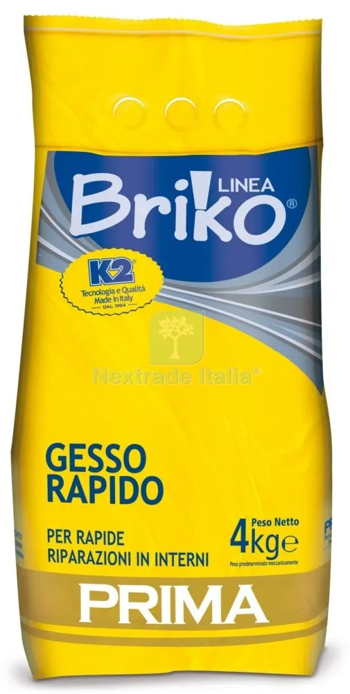 4PZ LINEA BRIKO GESSO RAPIDO PER RIPARAZIONI E STUCCATURA DA KG 4 — Stucchi e rasanti — rif. FERX.95791