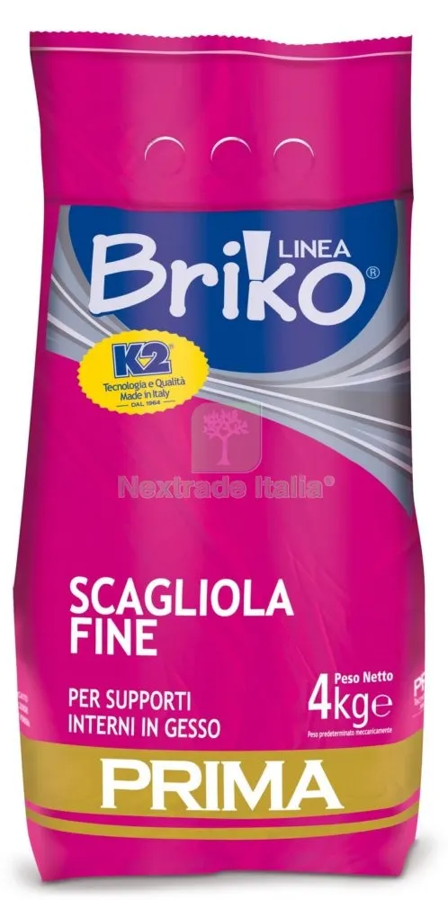 4PZ LINEA BRIKO SCAGLIOLA FINE PER RIPARAZIONI E STUCCATURA DA KG 4 — Stucchi e rasanti — rif. FERX.95792