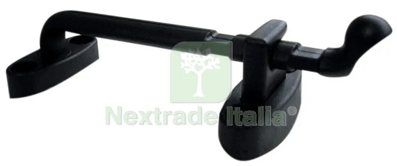 4BLISTER Blister Fermaimposte "bruco" Plastica Nera (PZ.2) — Ferramenta porte e finestre — rif. FERX.95836